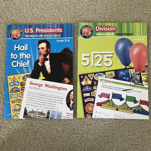 Lot of 4  A+ Kids Workbooks 3-6 - NEW  Math Basics - Picture 2 of 3